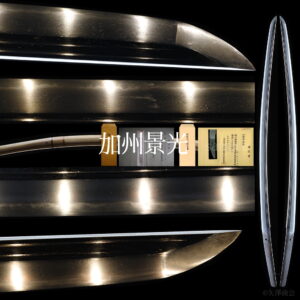 保存　景光（加州）　生ぶ茎　刃渡り７１.０ｃｍ　反り２.０ｃｍ　時代上がるややうつむき心の体配　古刀