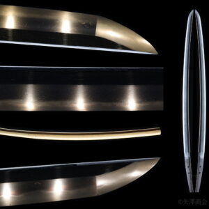 保存保証可　鑑定に期待の大磨上げ無銘　太刀拵に入っていた茎形状　白鞘入り　刃渡り６３.４ｃｍ　反り１.２ｃｍ 　